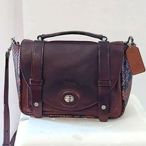 Coach Bleecker Python & Leather  Crossbody Bag